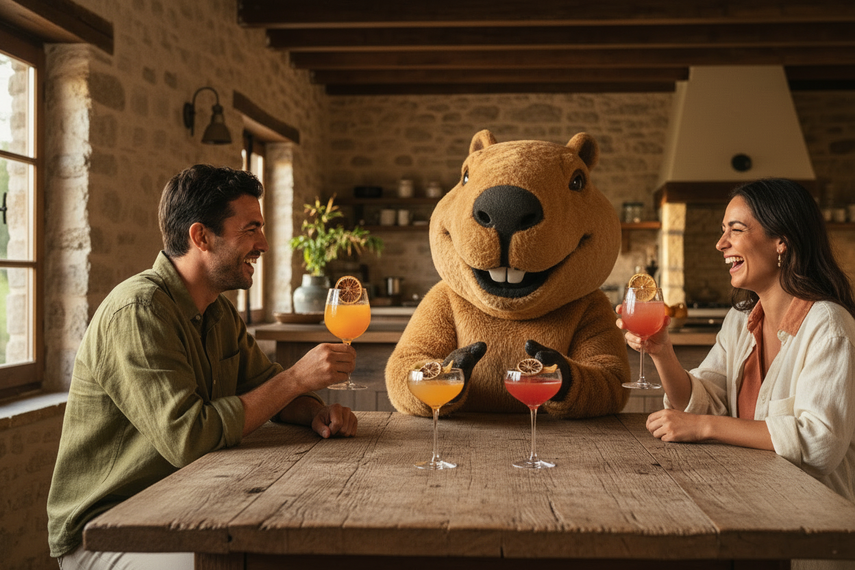 Cocktails com capivara